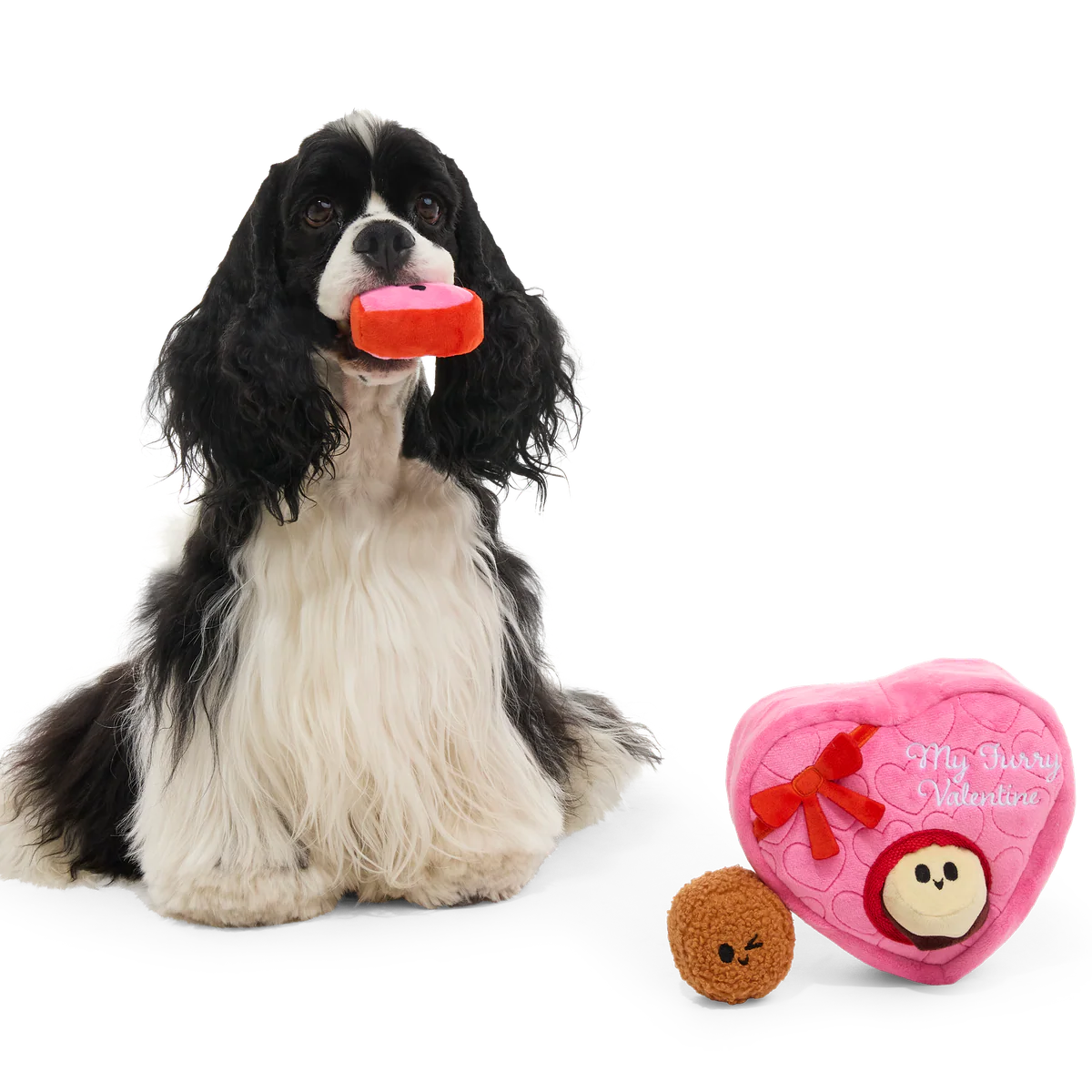 My Furry Valentine Chocolicks Plush Multi-Part + Enrichment Dog Toy - Image 2