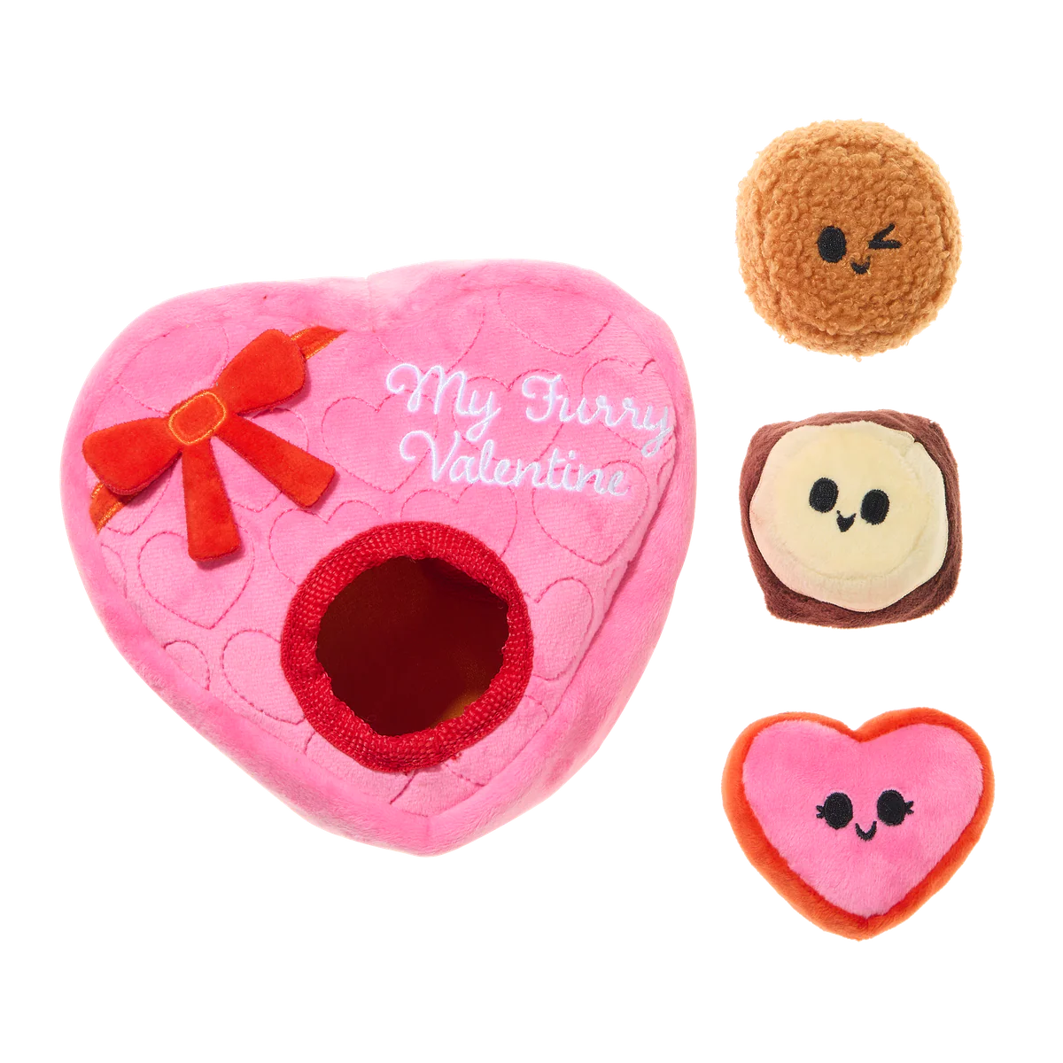 My Furry Valentine Chocolicks Plush Multi-Part + Enrichment Dog Toy - Image 4