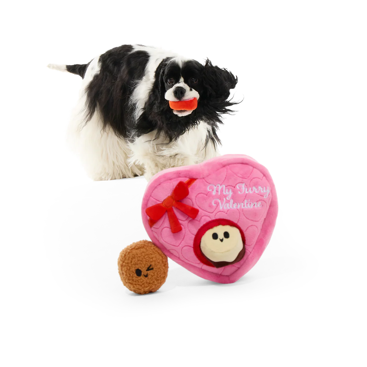 My Furry Valentine Chocolicks Plush Multi-Part + Enrichment Dog Toy - Image 5